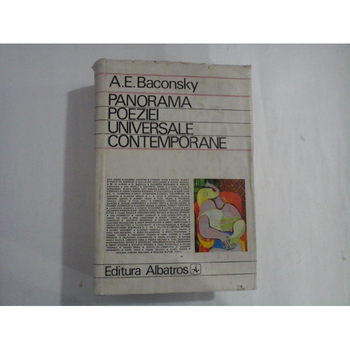 PANORAMA  POEZIEI  UNIVERSALE  CONTEMPORANE -  A. E. BACONSKY  